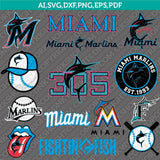 Miami Marlins SVG Bundle – MLB Baseball Logo Vector Cricut
