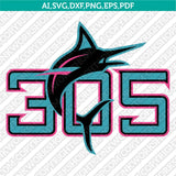 Miami Marlins SVG Bundle – MLB Baseball Logo Vector Cricut