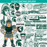 Michigan State Spartans Logo SVG Bundle | NCAA College Vector Cricut