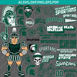 Michigan State Spartans Logo SVG Bundle | NCAA College Vector Cricut