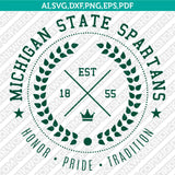 Michigan State Spartans Logo SVG Bundle | NCAA College Vector Cricut