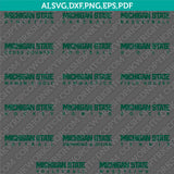 Michigan State Spartans Logo SVG Bundle | NCAA College Vector Cricut
