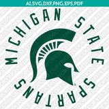 Michigan State Spartans Logo SVG Bundle | NCAA College Vector Cricut