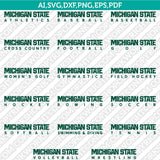 Michigan State Spartans Logo SVG Bundle | NCAA College Vector Cricut