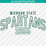 Michigan State Spartans Logo SVG Bundle | NCAA College Vector Cricut