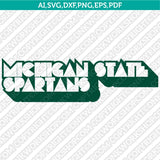 Michigan State Spartans Logo SVG Bundle | NCAA College Vector Cricut