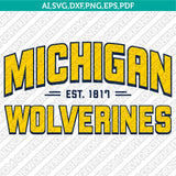 Michigan Wolverines Logo SVG Bundle | NCAA College Vector Cricut
