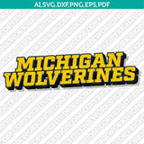 Michigan Wolverines Logo SVG Bundle | NCAA College Vector Cricut