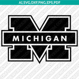 Michigan Wolverines Logo SVG Bundle | NCAA College Vector Cricut