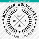 Michigan Wolverines Logo SVG Bundle | NCAA College Vector Cricut