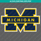 Michigan Wolverines Logo SVG Bundle | NCAA College Vector Cricut