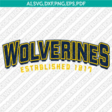 Michigan Wolverines Logo SVG Bundle | NCAA College Vector Cricut