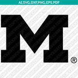 Michigan Wolverines Logo SVG Bundle | NCAA College Vector Cricut