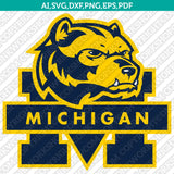 Michigan Wolverines Logo SVG Bundle | NCAA College Vector Cricut