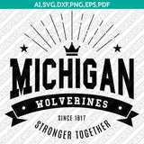 Michigan Wolverines Logo SVG Bundle | NCAA College Vector Cricut