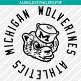 Michigan Wolverines Logo SVG Bundle | NCAA College Vector Cricut