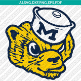 Michigan Wolverines Logo SVG Bundle | NCAA College Vector Cricut