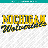 Michigan Wolverines Logo SVG Bundle | NCAA College Vector Cricut