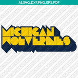 Michigan Wolverines Logo SVG Bundle | NCAA College Vector Cricut