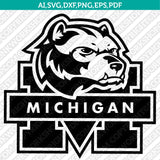 Michigan Wolverines Logo SVG Bundle | NCAA College Vector Cricut