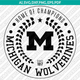 Michigan Wolverines Logo SVG Bundle | NCAA College Vector Cricut