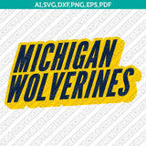 Michigan Wolverines Logo SVG Bundle | NCAA College Vector Cricut