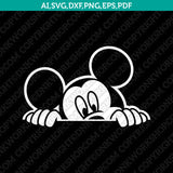 Mickey Minnie Peeping Hiding SVG Vector Silhouette Cameo Cricut Cut File Clipart Eps Png Dxf
