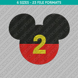Mickey Mouse 2nd Second Birthday Disney Embroidery Design - 6 Sizes - INSTANT DOWNLOAD