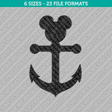 Mickey Mouse Anchor Embroidery Design - 6 Sizes - INSTANT DOWNLOAD