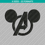 Mickey Mouse Avengers Embroidery Design - 6 Sizes - INSTANT DOWNLOAD