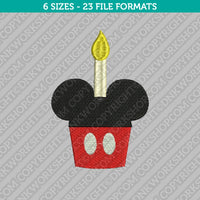Mickey Mouse Cupcakes Embroidery Design - 6 Sizes - INSTANT DOWNLOAD