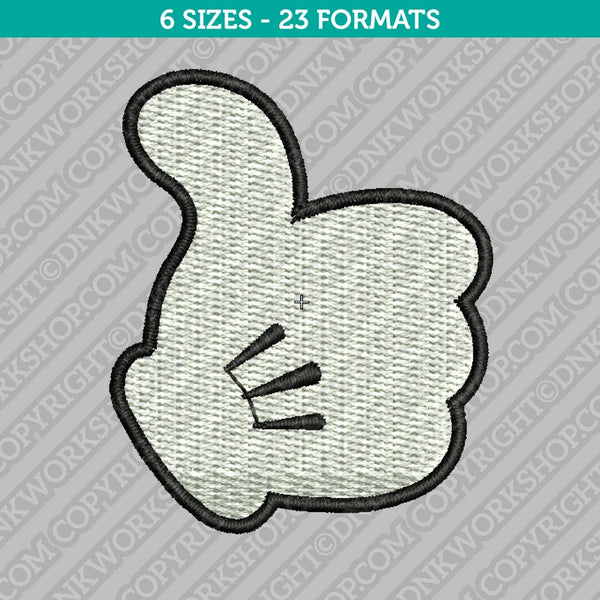 Mickey Mouse Hand Gloves Embroidery Design - 6 Sizes - INSTANT DOWNLOAD