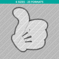 Mickey Mouse Hand Gloves Embroidery Design - 6 Sizes - INSTANT DOWNLOAD
