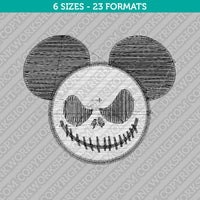 Mickey Mouse Jack Skellington Halloween Embroidery Design - 6 Sizes - INSTANT DOWNLOAD