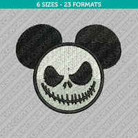 Mickey Mouse Jack Skellington Halloween Embroidery Design - 6 Sizes - INSTANT DOWNLOAD