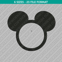 Mickey Mouse Monogram Frame Embroidery Design - 6 Sizes - INSTANT DOWNLOAD