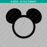 Mickey Mouse Monogram Frame Embroidery Design - 6 Sizes - INSTANT DOWNLOAD