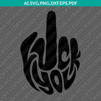 Middle Finger Fuck You Zentangle Mandala Ornament SVG Cricut Cut File Clipart Png Eps Dxf