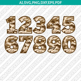 Military Army Marine Seal Air Force Hunting Camouflage Camo Numbers SVG Vector Cricut Cut File