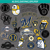 Milwaukee Brewers SVG Bundle – MLB Baseball Logo Vector Cricut