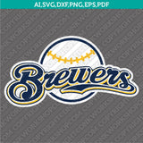 Milwaukee Brewers SVG Bundle – MLB Baseball Logo Vector Cricut