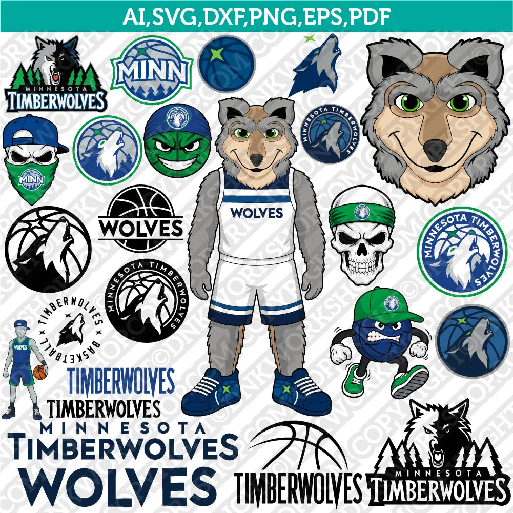 Minnesota Timberwolves Logo SVG | NBA Vector Files for Cricut – DNKWorkshop