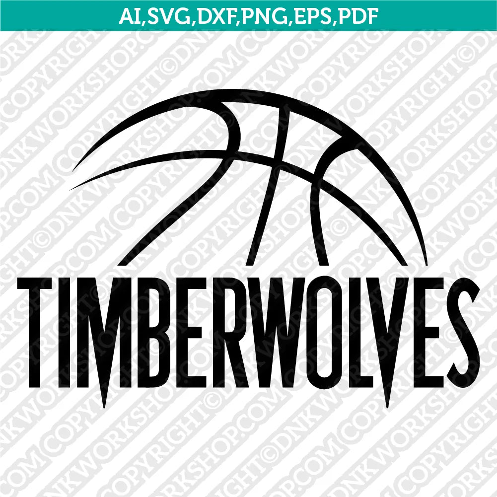 Timberwolves Scratch Minnesota Timberwolves Logo SVG | NBA Vector Files for Cricut – DNKWorkshop