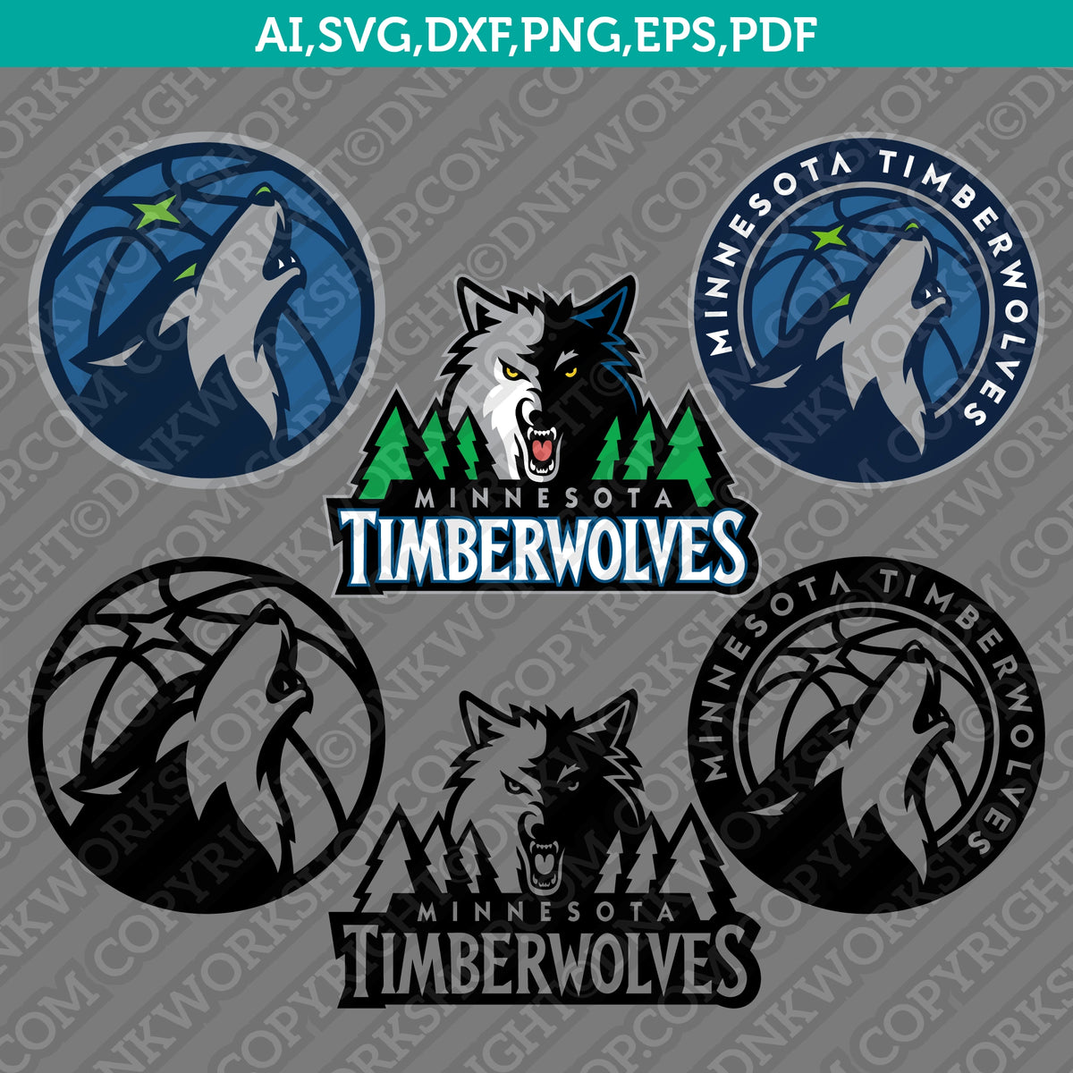 Minnesota Timberwolves Logo SVG | NBA Vector Files for Cricut – DNKWorkshop