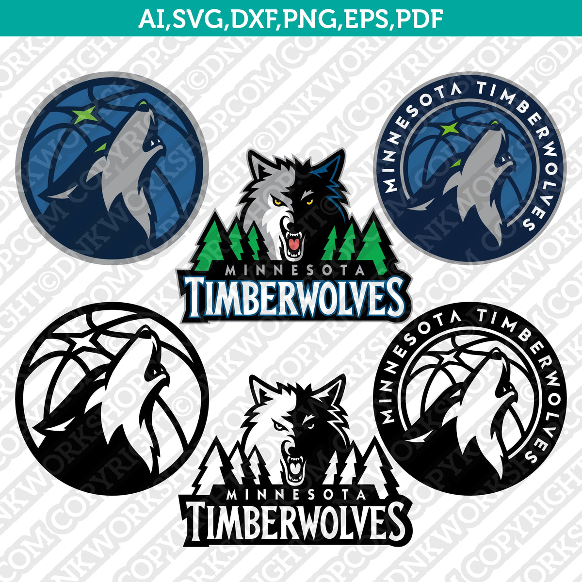 Minnesota Timberwolves Logo SVG | NBA Vector Files for Cricut – DNKWorkshop