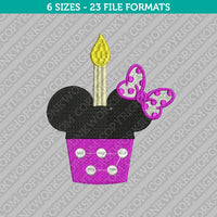 Minnie Mouse Cupcakes Embroidery Design - 6 Sizes - INSTANT DOWNLOAD