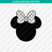 Minnie Mouse Designer Gucci Pattern SVG Sticker Cricut Cut File Clipart Png Eps Dxf Vector