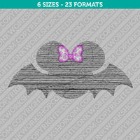 Minnie Mouse Halloween Bat Embroidery Design - 6 Sizes - INSTANT DOWNLOAD