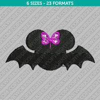 Minnie Mouse Halloween Bat Embroidery Design - 6 Sizes - INSTANT DOWNLOAD