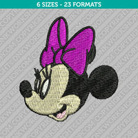 Minnie Mouse Head Face Embroidery Design - 6 Sizes - INSTANT DOWNLOAD